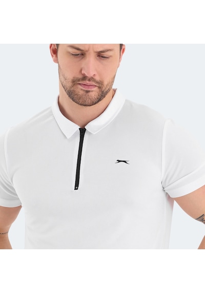 Slazenger ROYAL Erkek Polo Yaka Beyaz Tişört