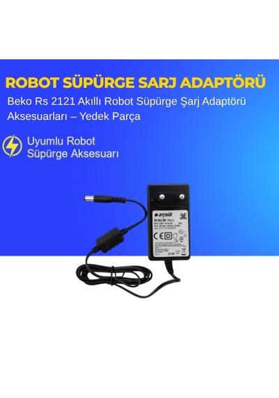 Beko Rs 2121 Akıllı Robot Süpürge Şarj Adaptörü Aksesuarları Yedek Parça
