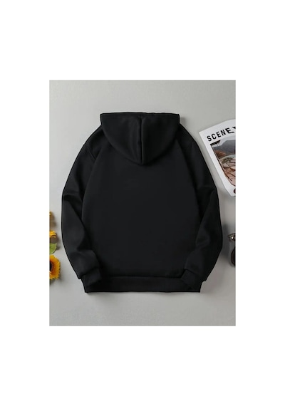 Medinenur Mılano Italıa Desenli Sweatshirt Siyah