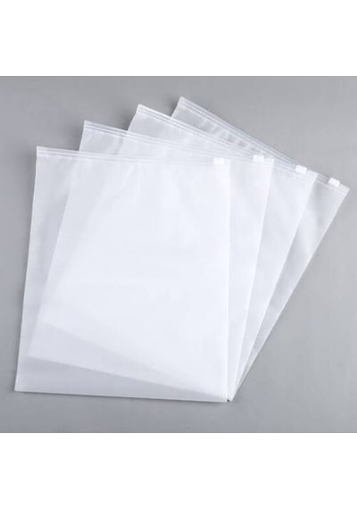 40 X 50 Cm Fermuarlı Buzlu Kargo Poşeti -130mikron 100 Adet Valiz Ve Dolap Içi Düzenleyici Buzlu Fermuarlı Poşet Torba