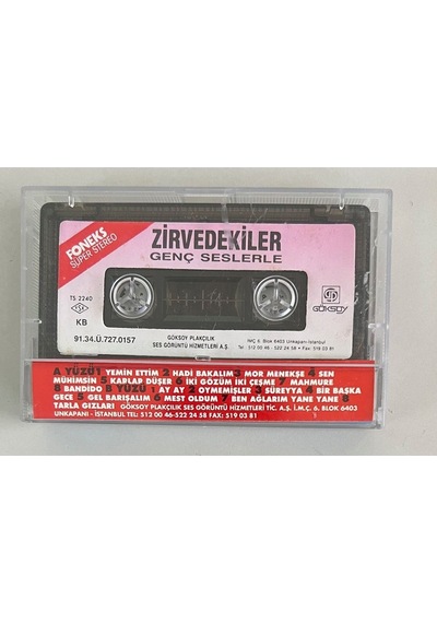 Zirvedekiler Genç Seslerle Kaset Orjnal Dönem Kağıt Baskı Kaset
