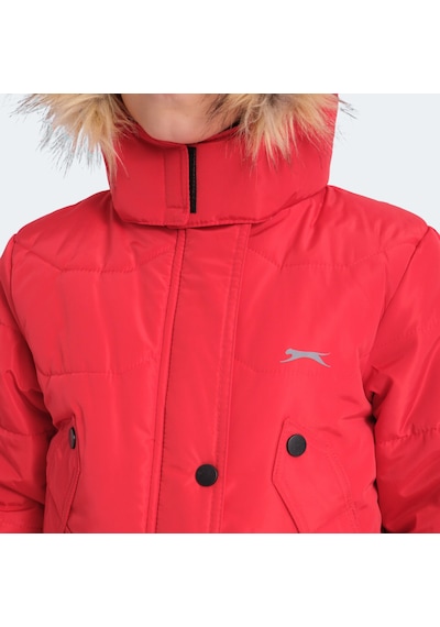 Slazenger CAMRON Çocuk Kapüşonlu Kırmızı Mont & Kaban