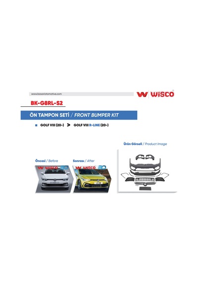 Tampon Setı On -5h0807217- Vw Golf 8 R-lıne 20-