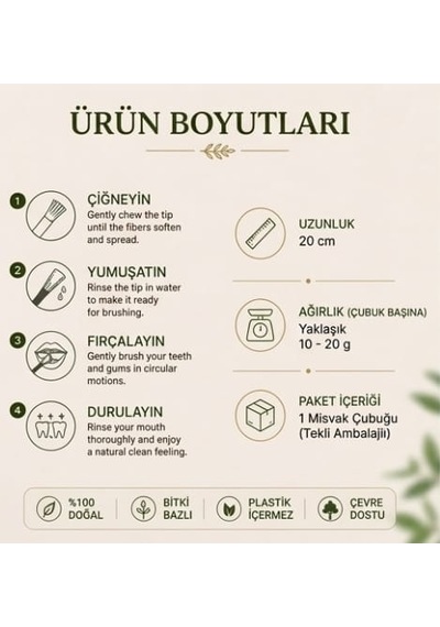 Doğal Taze Vakumlu Misvak