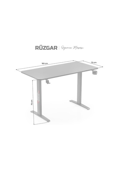 Rüzgar Oyuncu Masası Siyah 160x70 Çok Renkli