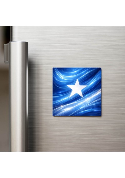 Somali Somalia Abstract Ülke Bayraklı Buzdolap Magneti - 9x9 Cm