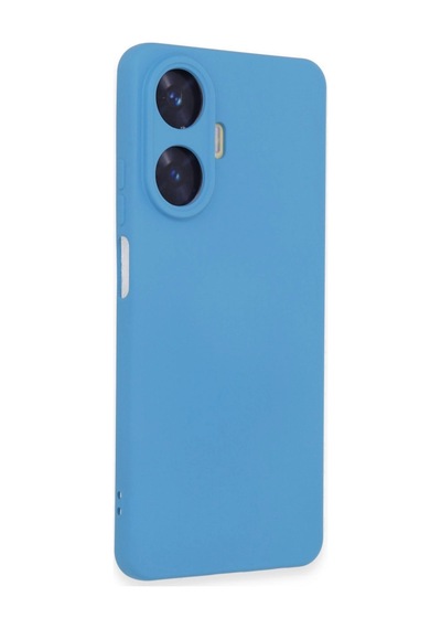 Realme C55 Kılıf Nano İçi Kadife Silikon - Mavi -
