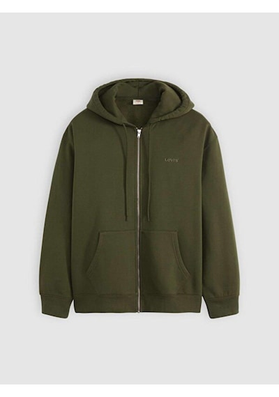 Levi's Seasonal Zip Up Hoodie-12693 Yeşil