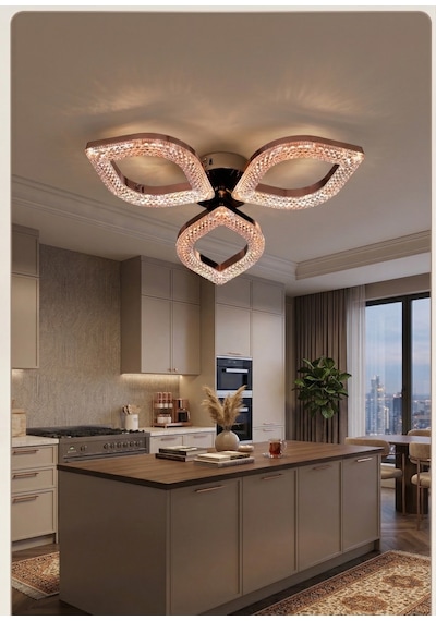 Lzy Avize Store Kristal Damla 3 Lü Gold Avize Şık Salon, Mutfak, Çocuk Odası, Antre Aydınlatma
