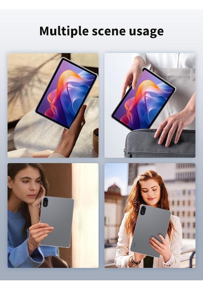 Xiaomi Redmi Pad 2 11 İnç 2025 Kılıf Şeffaf Silikon Köşe Korumalı Clear Darbe Emici Arka Kapak Arka Kapak