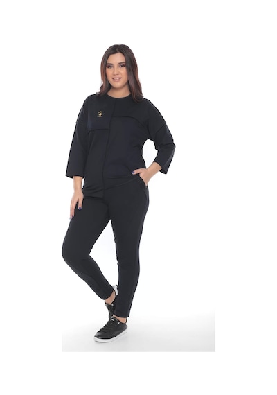 Lady Majestic Cotton 1. Kalite Büyük Beden Özel Tasarım Eşofman Takımı Lacivert