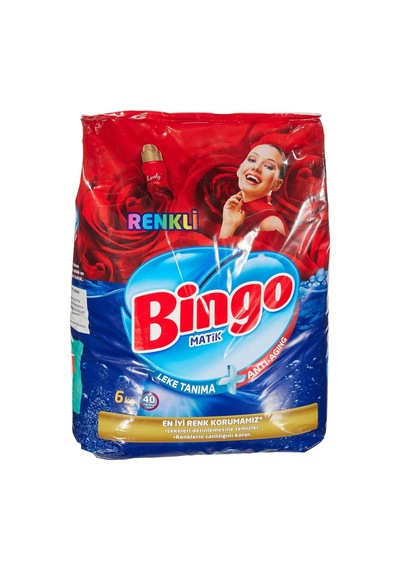 Bingo Matik Renkli 40 Yıkama Toz Çamaşır Deterjanı 1 X 6 Kg , 6000 G Sku: Zeus8690010409836