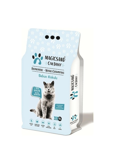 Magicsand Cat Litter Sabun Kokulu İnce Topaklaşan Bentonit Kedi Kumu 10 L