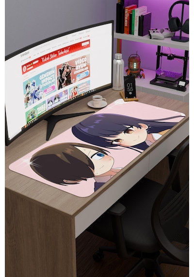 Boku No Kokoro No Yabai Yatsu Anime V2 - 90x40 Xxl Gaming Kauçuk Kaymaz Taban Mouse Pad Fare Altlığı