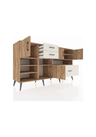 Kronos Konsol 7 Raflı 3 Çekmeceli 4 Kapaklı 176x59x99 Çam-çam/ayt Çam-çam/aytaşı
