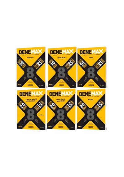 Hız 2026 8. Sınıf Lgs Matematik + Türkçe + Fen + İnkılap + İngilizce + Din Akıllı Deneme Denemax Tam Seti 6 Kitap