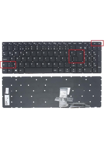 Lenovo Uyumlu İdeapad 310-15ıkb, 510-15ıkb Notebook Klavyesi, Laptop Tuş Takımı Siyah Tr / Kl0976
