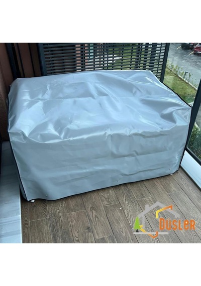 Bahçe İkili Ya Da Üçlü Koltuk Ölçülerine Uygun Koltuk Mobilya Koruma Kılıfı Su Geçirmez Gri Polyester Branda Çok Renkli