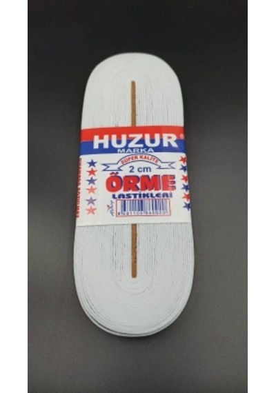 Beyaz - 2cm Paça Lastik Yassı Geniş 10mt 5468