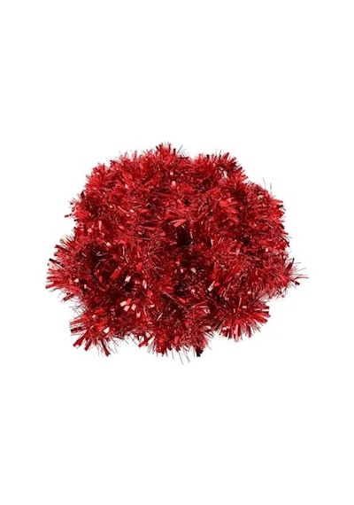Yenigeldi 1 Adet 1.7 Metre Kırmızı Kalın Yılbaşı Püskül Süsü Tinsel Garland,süs T77, Kırmızı Genel