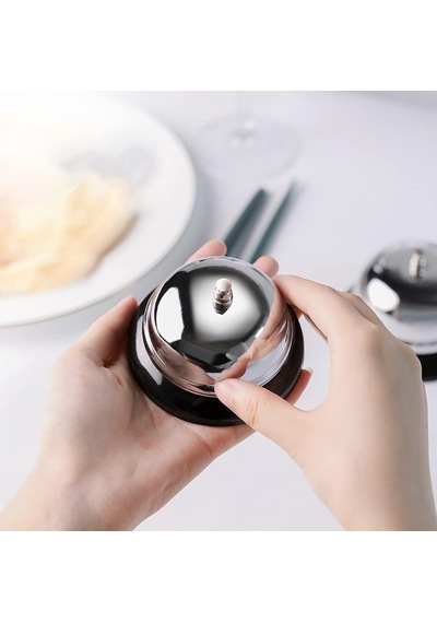 B&f Otel Resepsiyon Bell Masa Zili Servis Çanı Servis Çanı Klasik Çelik Servis Çhassasiyetları İçin - Gümüş Diğer