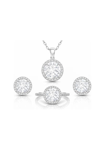 Gümüş Yuvarlak Montür Tek Taş Set - St11601577 - Name: 17 Açık Gold