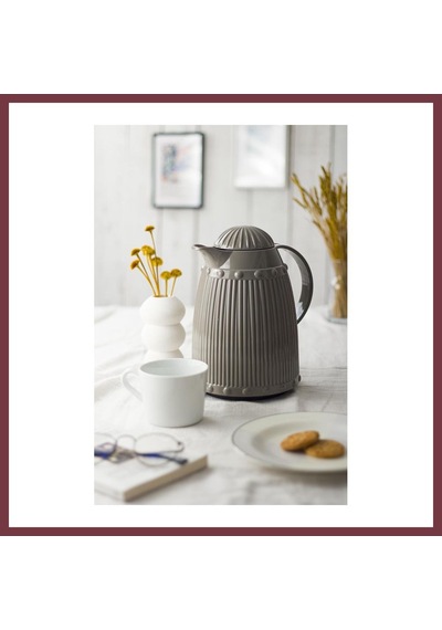 Storeşahin 1 Lt Isı Yalıtımlı Çay Ve Soğuk Su Termosu Gri 12 Saat Sıcak Tutar& İçi Camdır Shn0720