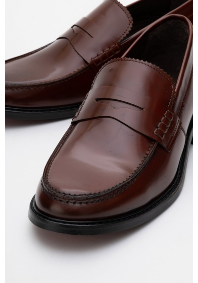 Dericlub Erkek Klasik Rugan Deri Loafer Gerçek Deri Cr 2655 Taba