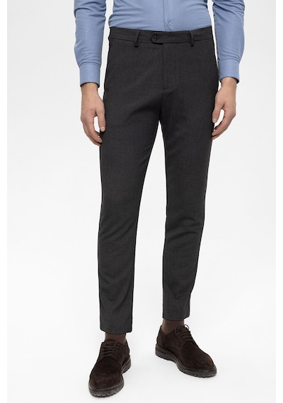 Antioch Erkek Aksesuar Detaylı Slim Fit Pantolon Füme