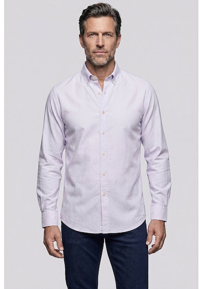 Bisse Gri Regular Fit Cepsiz Uzun Paşa Yaka Gömlek Gmoks261001 D55