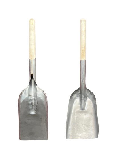 Metal Faraş Çöp Küreği Ağaç Saplı Kömür-köz-soba-ateş-mangal-sıvacı Küreği
