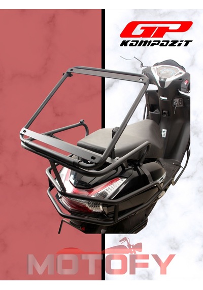 Gp Kompozit Honda Activa 2023-2024 Uyumlu Damperli Arka Çanta Demiri Siyah