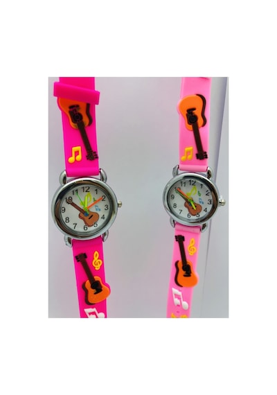3d Desenli Silikon Kordonlu Çocuk Kol Saat 2 Adet Pembe - 548427933 Siyah