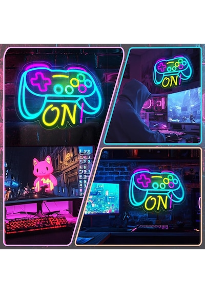 Gamer Neon Tabela Erkek Çocuk Oyun Odası Yatak Odası Duvar Dekoru, Genç Çocuklar İçin Hediyeler, Video Oyunu Erkek Diğer