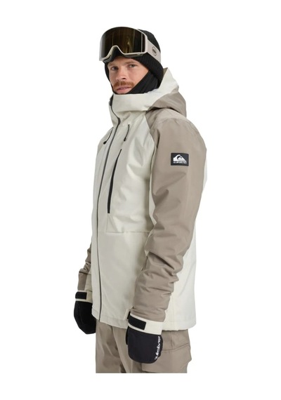 Quiksilver Quıksılver Mıssıon Block Jk Erkek Bone White - Solid Snowboard Ceketi Eqytj03501-weg0 Krem