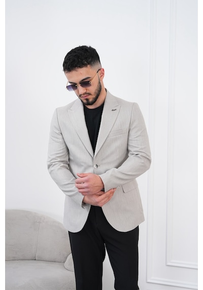 Dupont Classics Dupont Keten Slim Fit 6 Drop Sivri Yaka Çift Yırtmaçlı Erkek Blazer Ceket Metalik Dupont Classics Dupont Keten Slim Fit 6 Drop Sivri Yaka Çift Yırtmaçlı Erkek Blazer Ceket Metalik