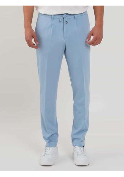 Dufy Mavi Erkek Slim Fit Fitilli Jogger Pantolon - 104486-mavi Mavi