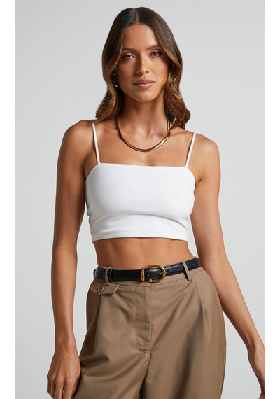 Seeh Beyaz Basic Kadın Crop Sh147 Standart
