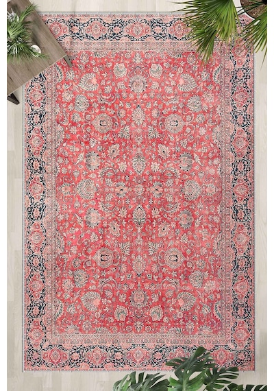 Yıkanabilir Kaymaz Taban Dijital Baskılı Halı Ve Yolluk Leke Tutmaz Salon & Mutfak Halısı - 0168 Somon