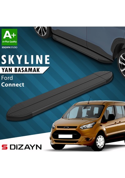 S-dizayn Ford Connect Skyline Siyah Yan Basamak 183 Cm 2002-2014 A+ Kalite