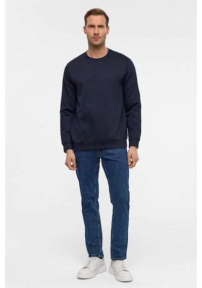 Süvari Lacivert Regular Düz Bisiklet Yaka Sweatshirt Sw2013700024-m09 Lacivert