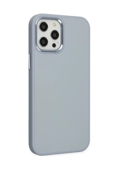 Newface Apple İphone 12 Pro Max Kılıf Asya Deri Silikon - Sierra Blue Açık Mavi