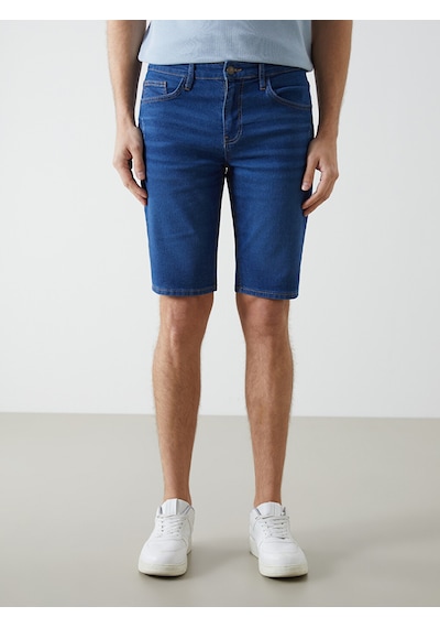 Lcw Eco İndigo Standart Kalıp Erkek Jean Şort
