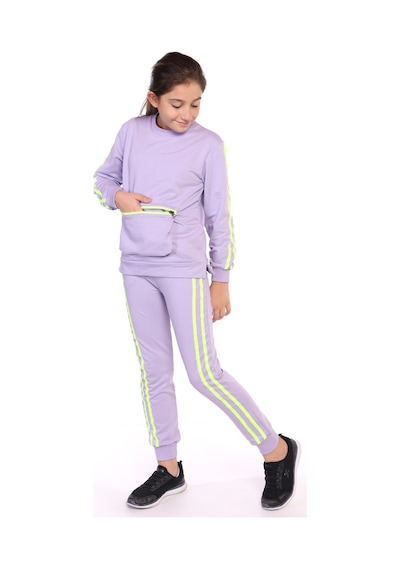 Toontoy Kids Toontoy Kız Çocuk Garni Detaylı Eşofman Takım Lila