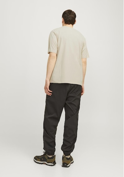 Jack & Jones Erkek Logo Baskili Bisiklet Yaka Tisört - Austin 12256401 Moonbeam Yeşil