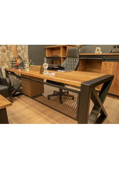 Masif Ahşap Ofis Masası (331287013) Ceviz