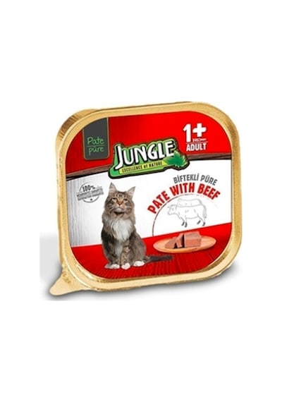 Jungle Biftekli Pate Yetişkin Kedi Yaş Maması 100 G