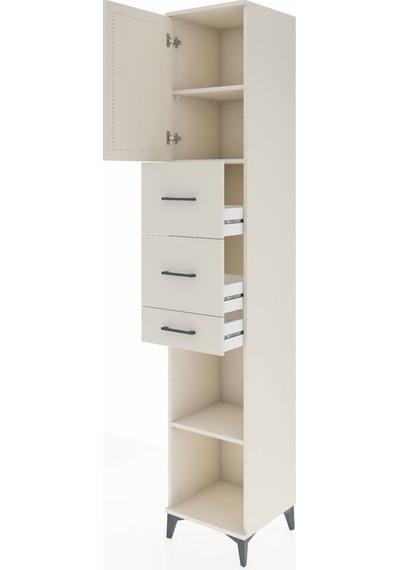 Hyperion Dolap 3 Raflı 3 Çekmeceli Tek Kapaklı 44x44x243 Aytaşı-aytaşı Aytası