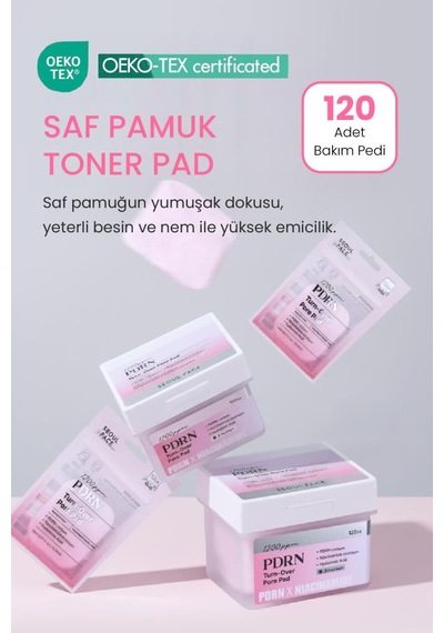 Dermal Pdrn Gözenek Sıkılaştırıcı Nemlendirici Cilt Yenileyici Yaşlanma Karşıtı Somon Dna Tonik Ped 120 Adet
