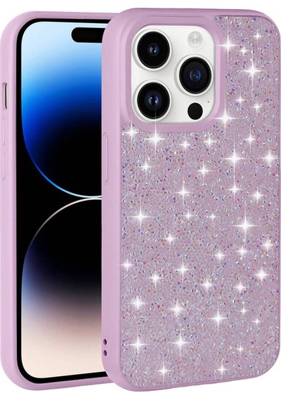 Apple iPhone Uyumlu 14 Pro Max Parlak Taşlı Tasarım Pırlanta Csk Zore Kılıf gri